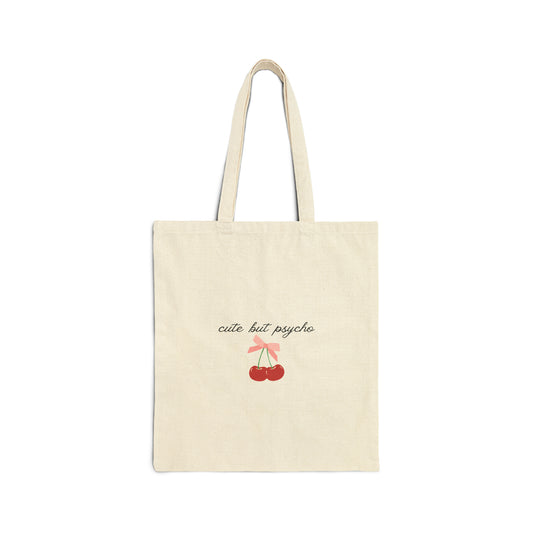 Cute But Psycho Cherry Coquette Tote Bag