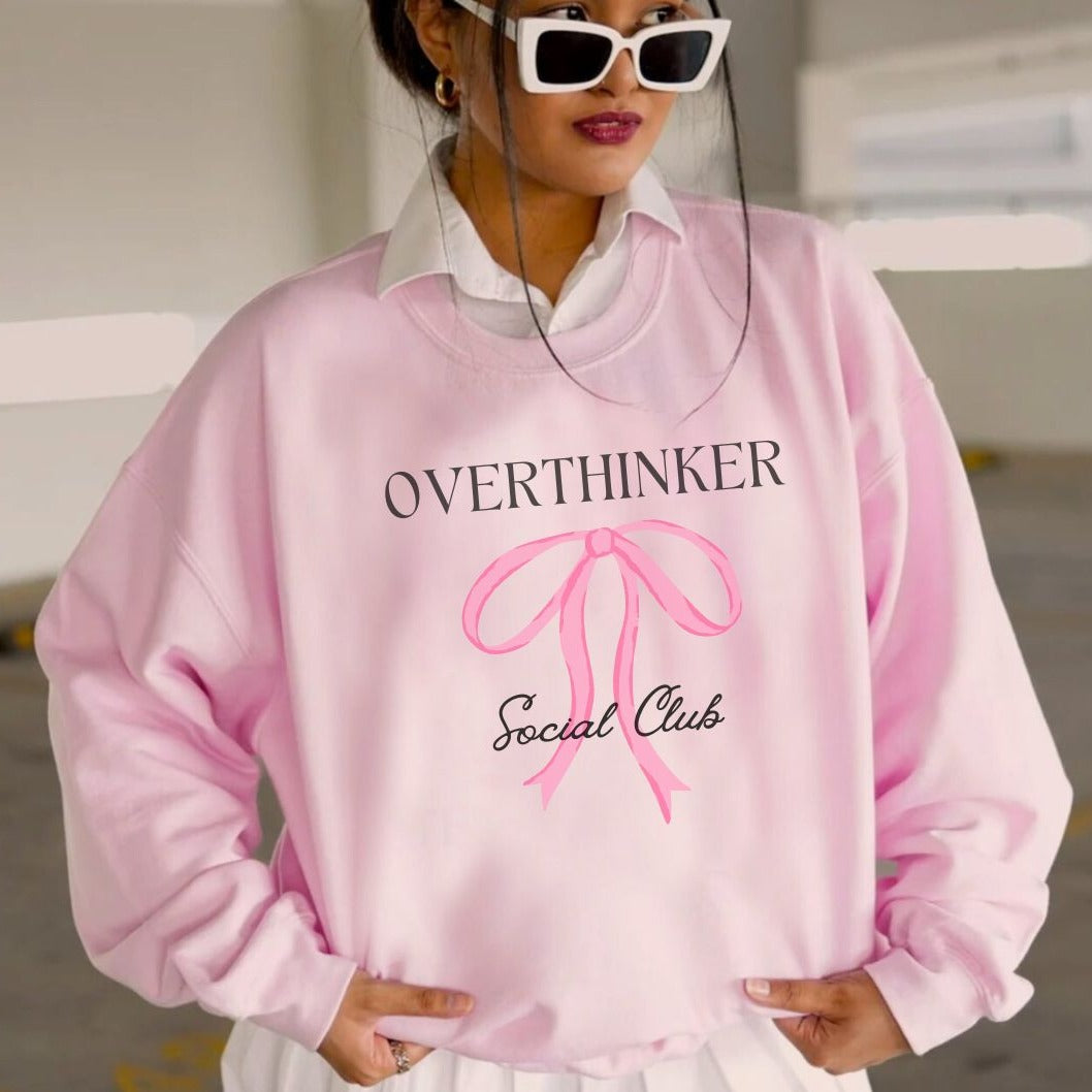 Overthinker Coquette Crewneck Sweatshirt