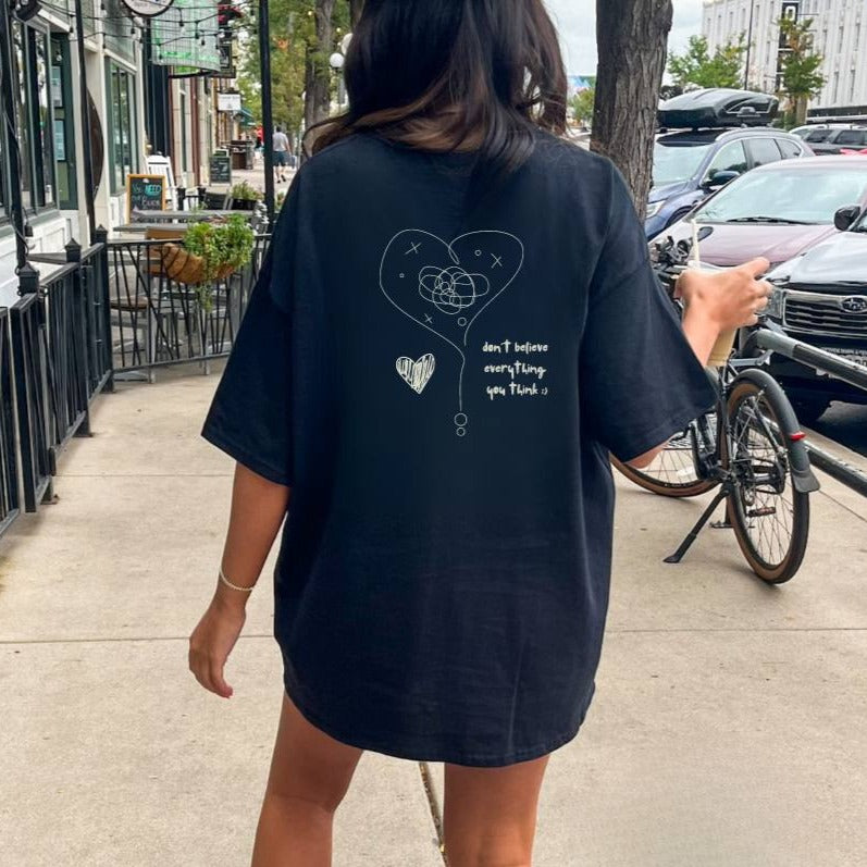 Cute But Overthinker Doodles Heavy Cotton Tee