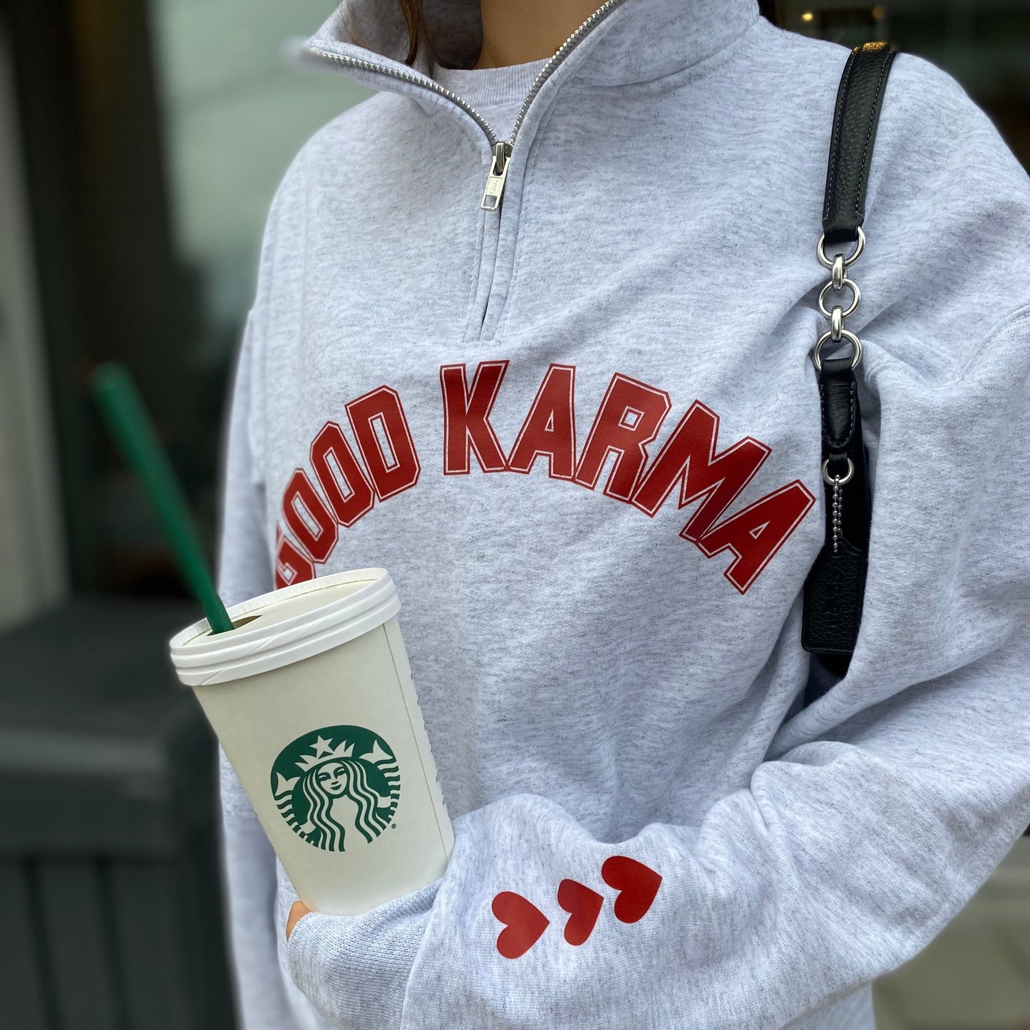 Good Karma Quarter Zip Sweatshirt