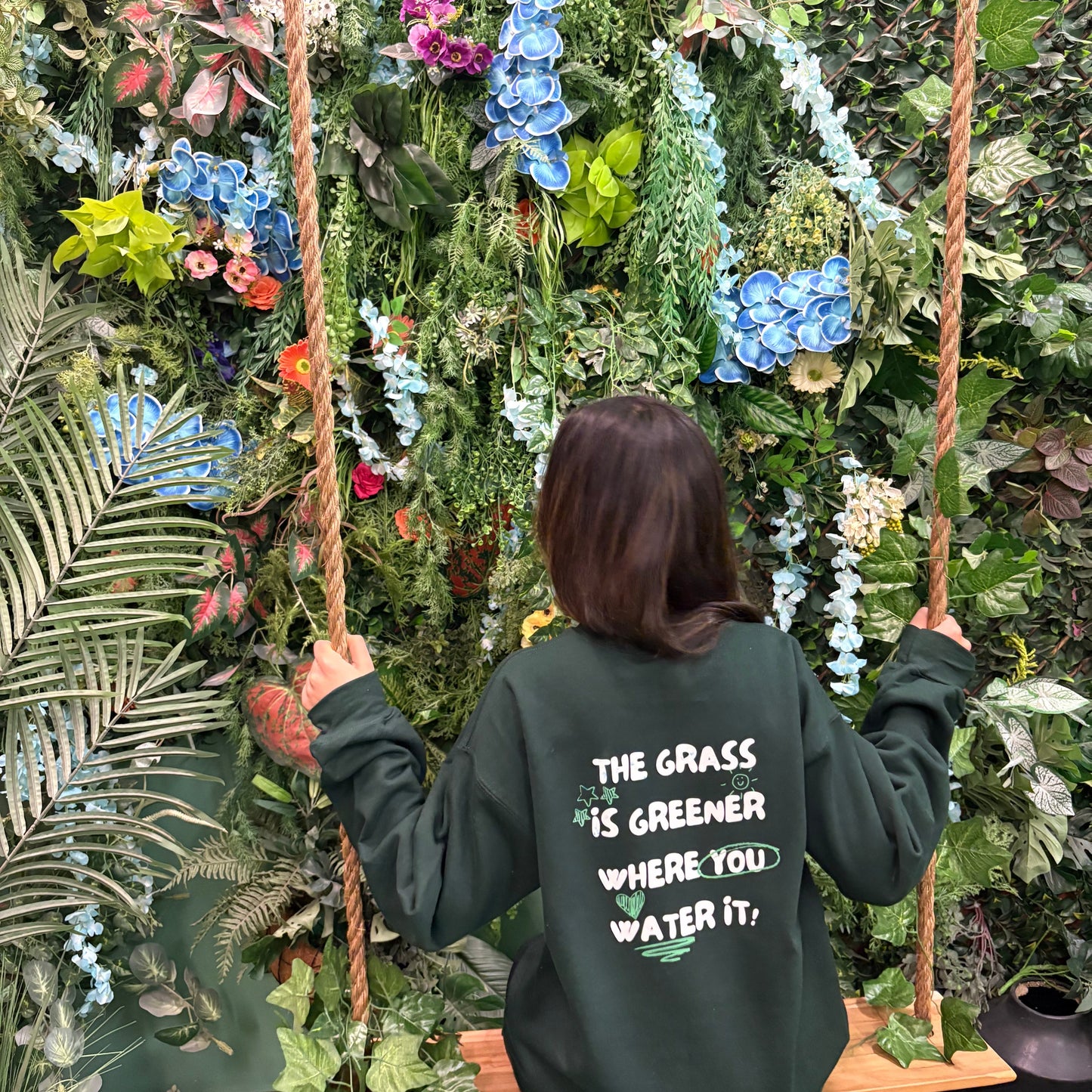 Doodles The Grass Is Greener Crewneck Sweatshirt