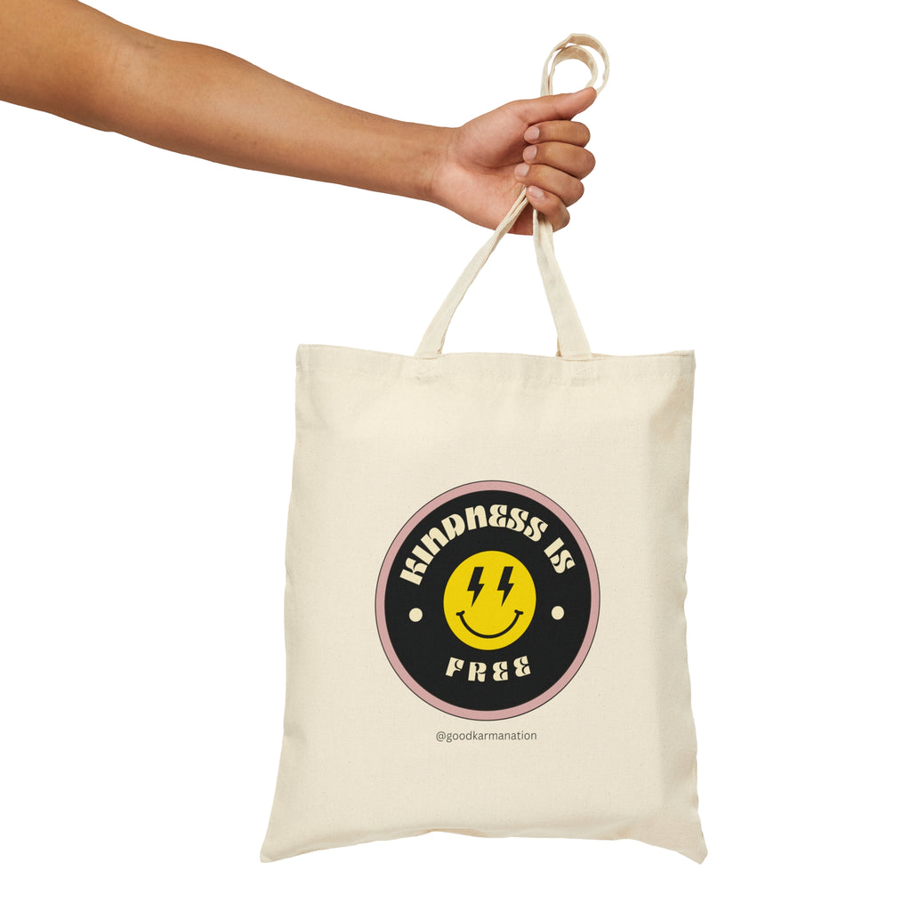 Kindness is Free Cotton Canvas Tote Bag