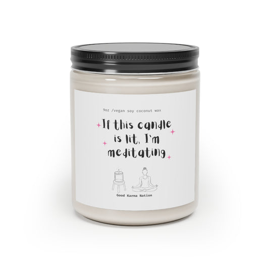 Meditating Scented Candle, 9oz (vegan soy coconut wax)