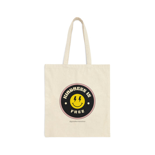 Kindness is Free Cotton Canvas Tote Bag