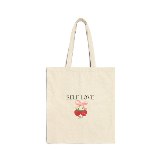 Self Love Club Strawberry Coquette Tote Bag