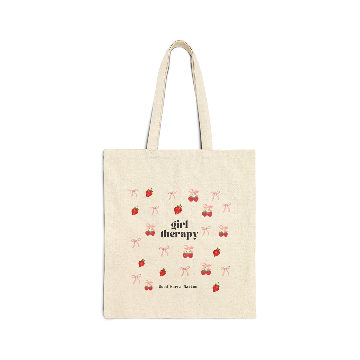 Girl Therapy Strawberry Coquette Tote Bag