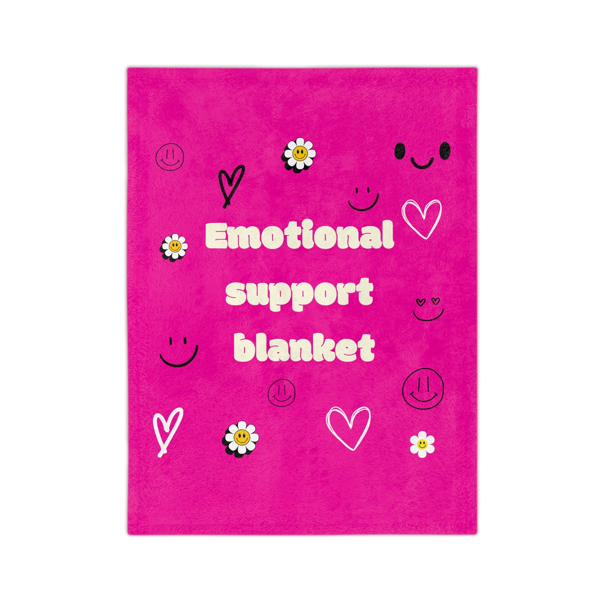 Emotional support Velveteen Minky Blanket Premium Quality Good