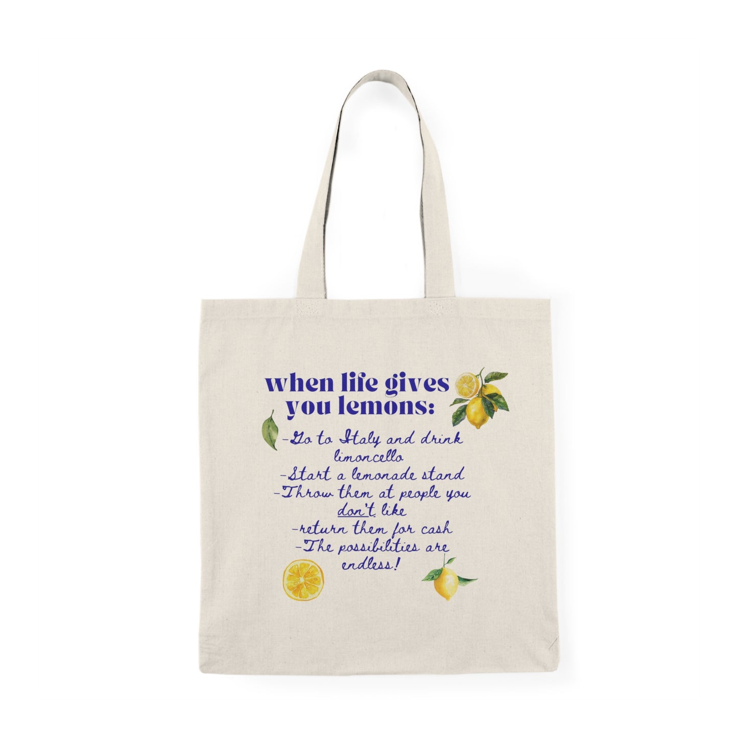 Not Your Average Lemons Tote Bag