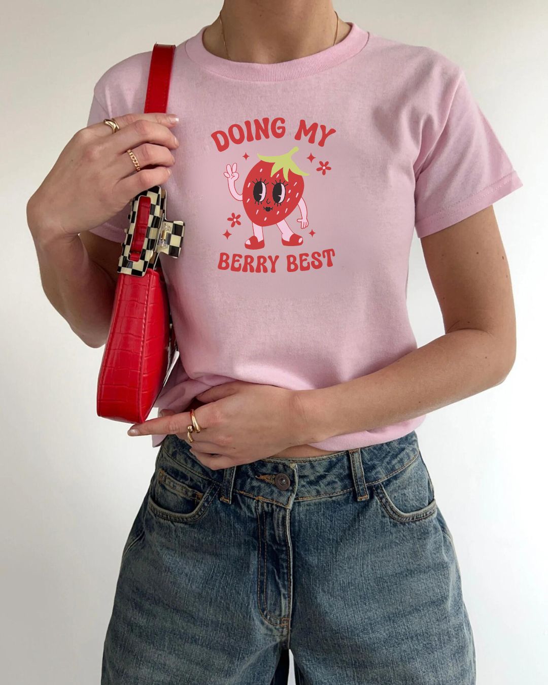 Doing My BERRY Best Y2K Baby Tee