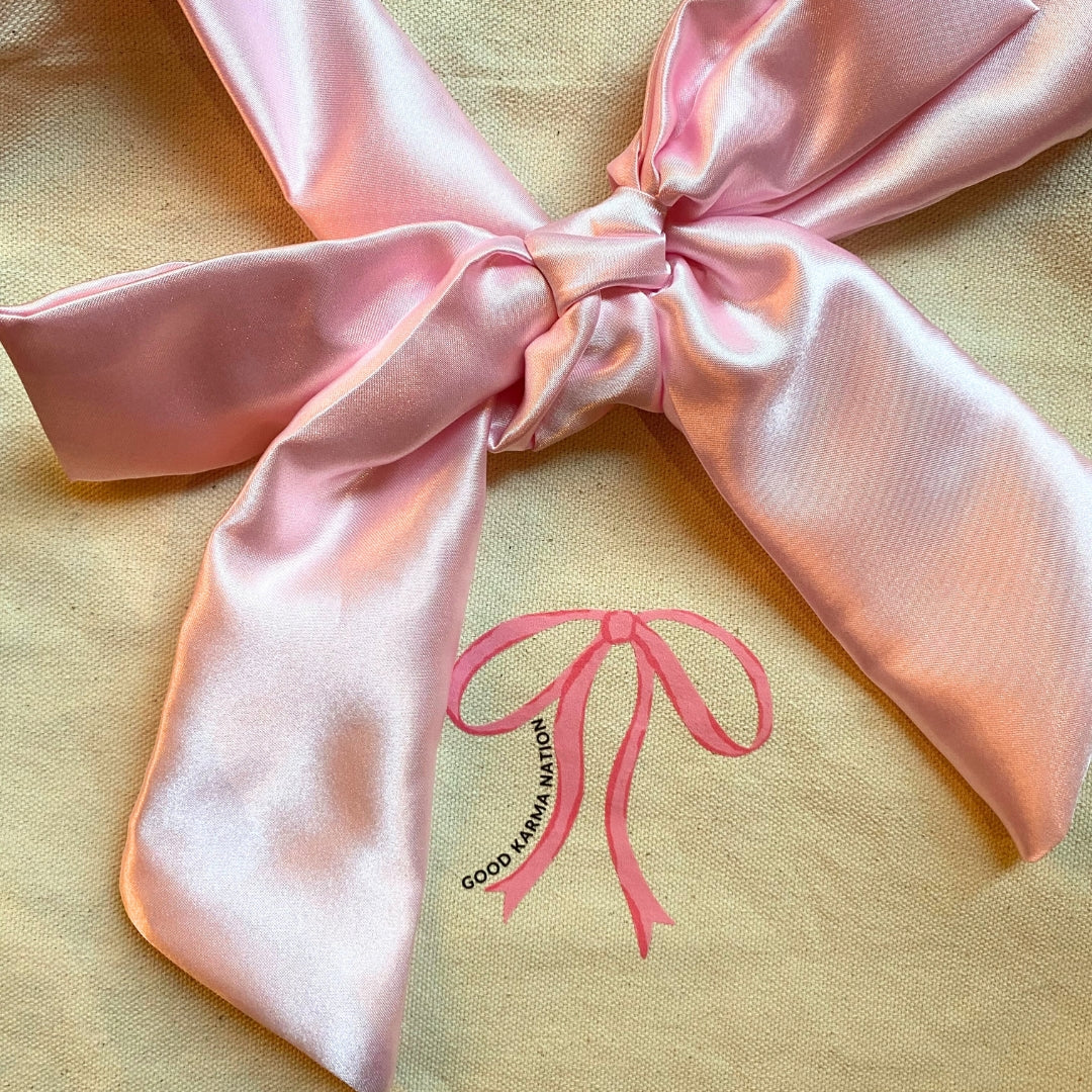 Pink Bow Tote Bag- PREORDER