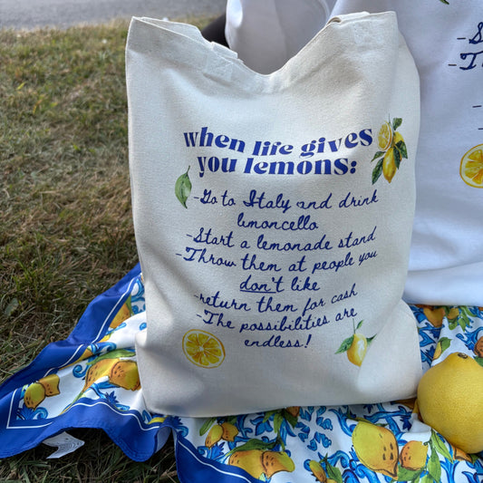 Not Your Average Lemons Tote Bag