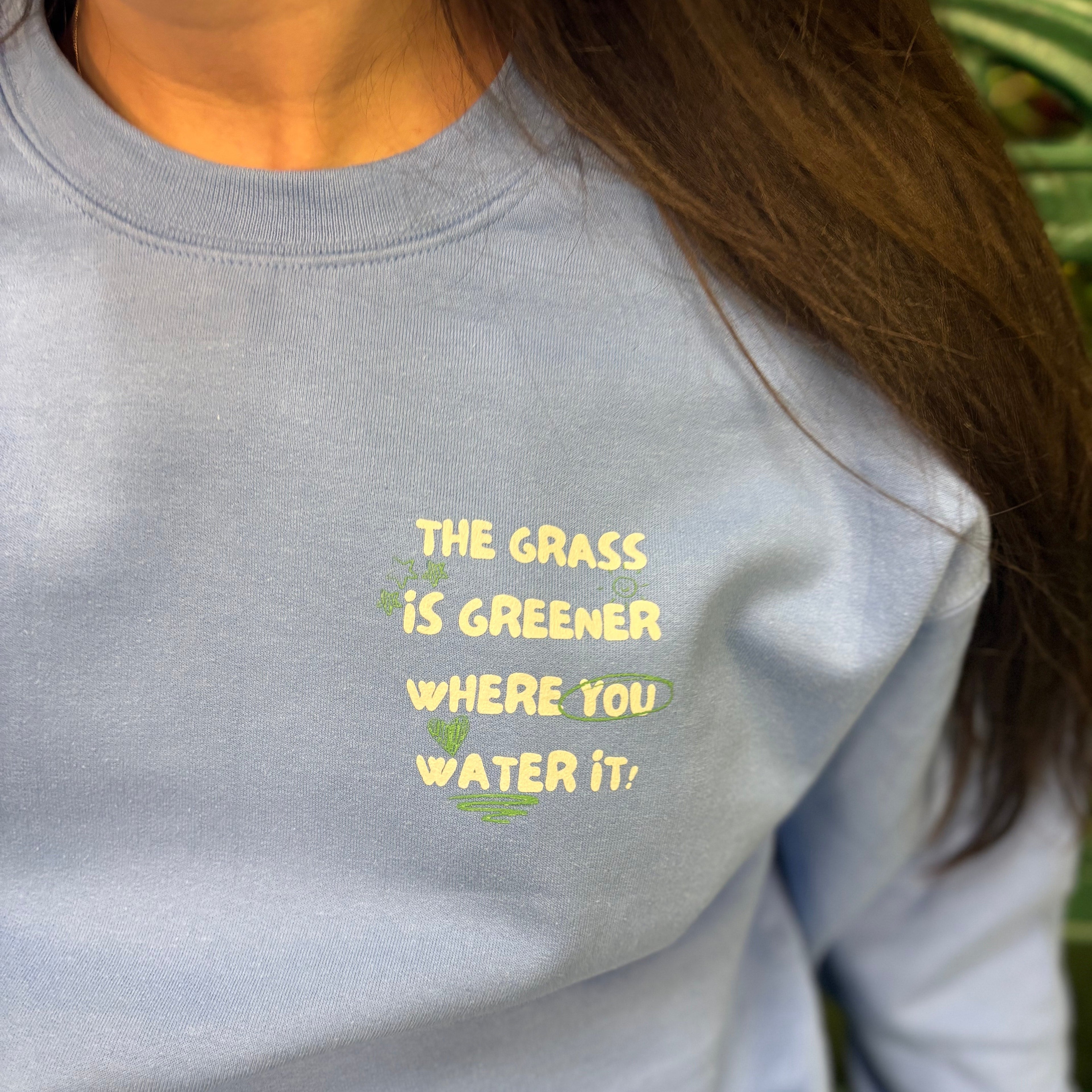 Doodles The Grass Is Greener Crewneck Sweatshirt