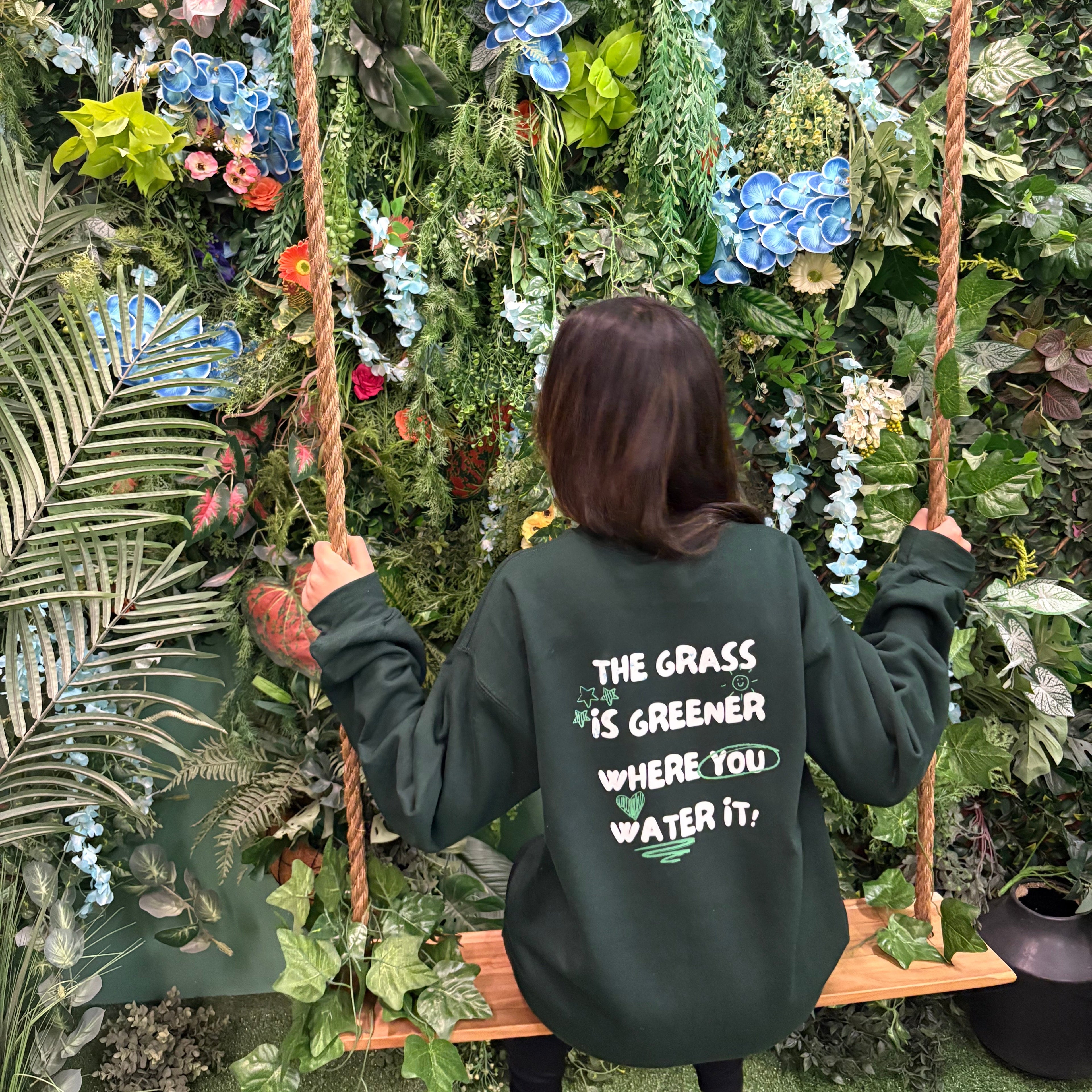 Doodles The Grass Is Greener Crewneck Sweatshirt